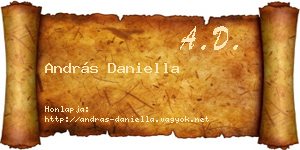 András Daniella névjegykártya